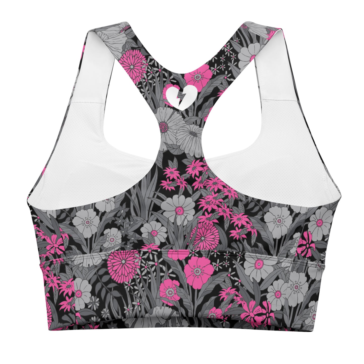 PRETTY POP VINTAGE GARDEN LONGLINE ALT BRA TOP - POP PINK