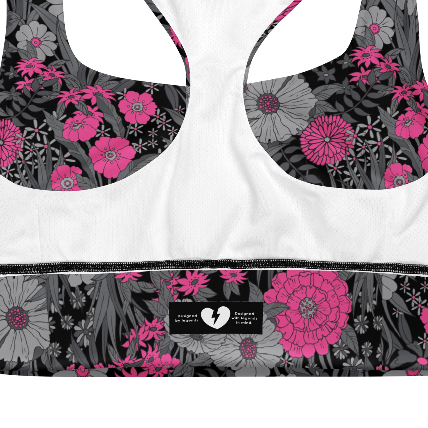 PRETTY POP VINTAGE GARDEN LONGLINE ALT BRA TOP - POP PINK