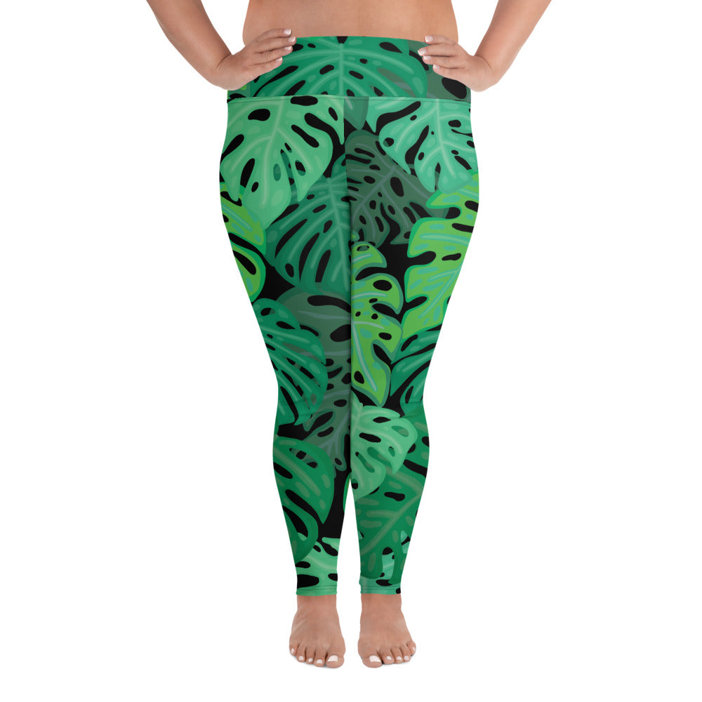 X KELSIE COSMIC MONSTERA CUSTOM LEGGINGS+