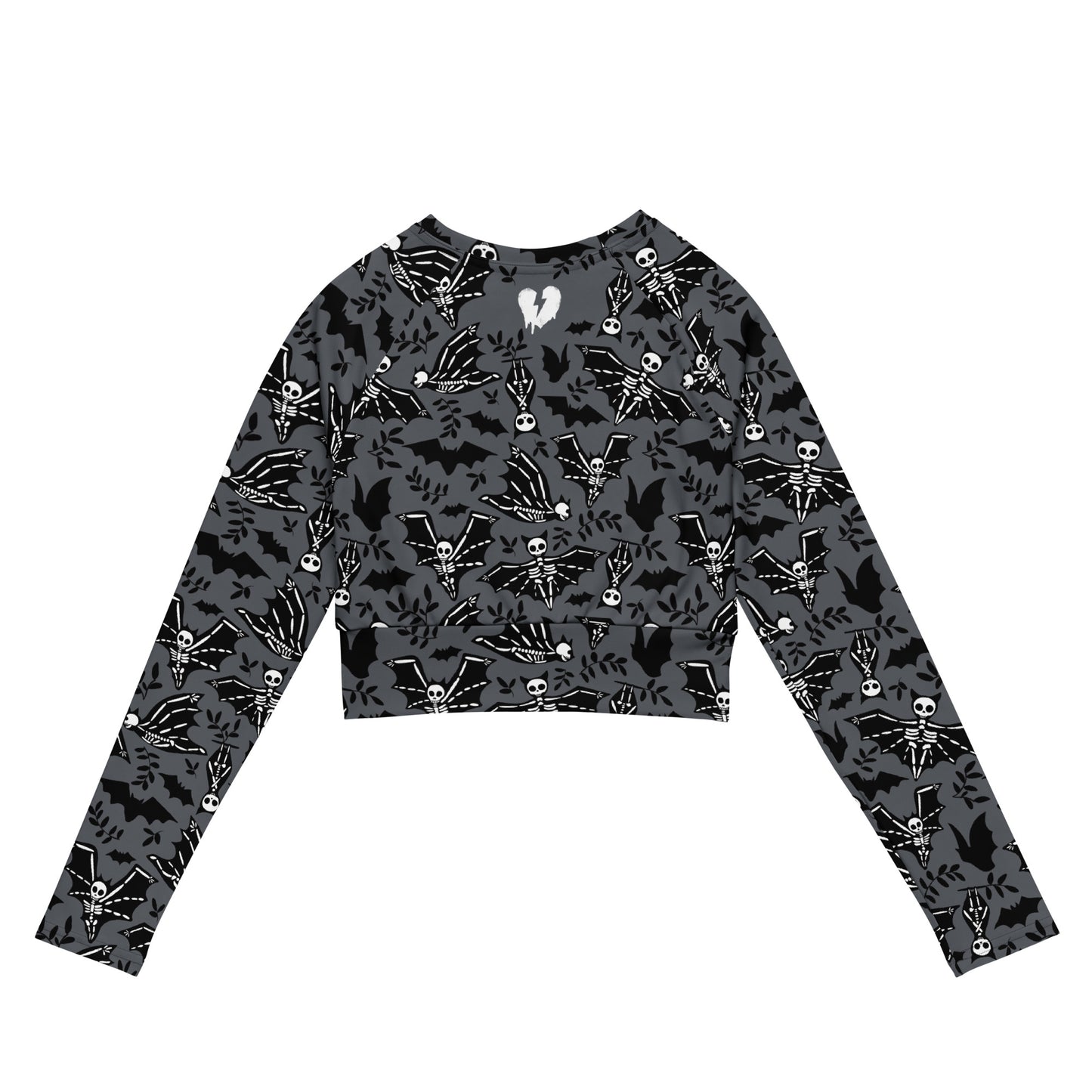 X KELSIE COSMIC SKELLY BAT CUSTOM UPF 50+ CROP TOP - SHARK
