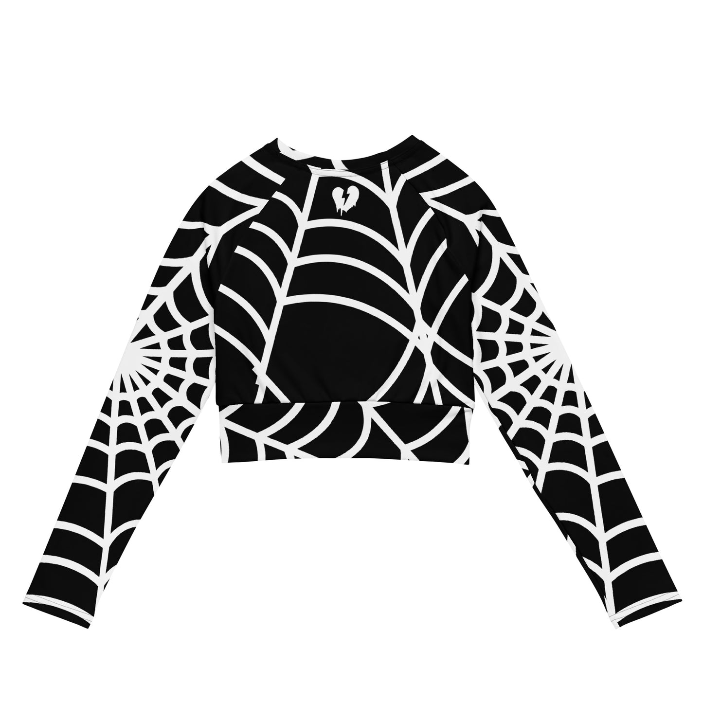 WEB CUSTOM UPF 50+ CROP TOP - BLACK