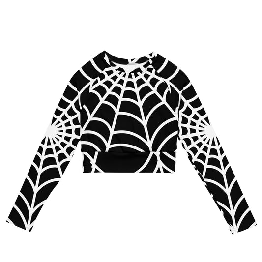 WEB CUSTOM UPF 50+ CROP TOP - BLACK