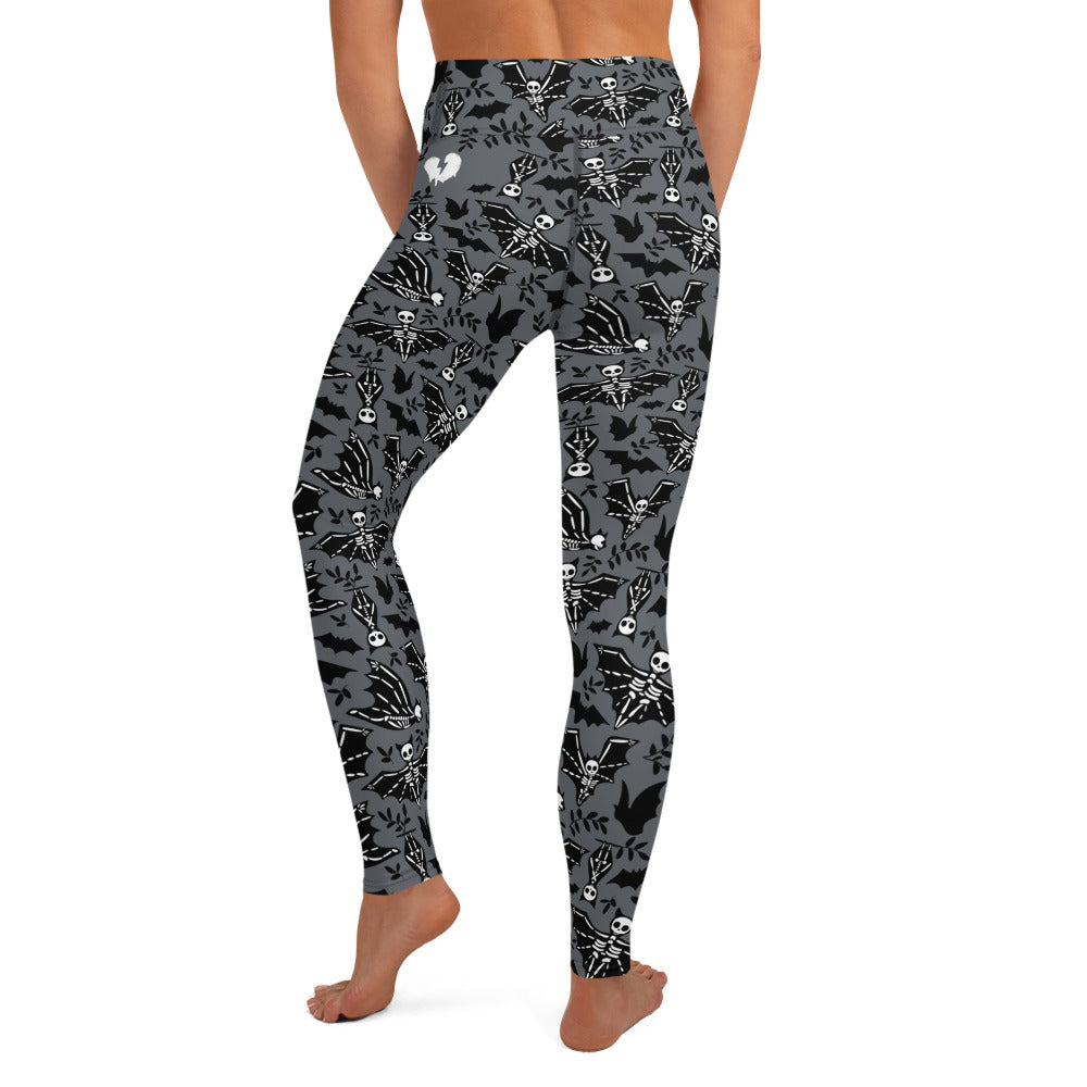 X KELSIE COSMIC SKELLY BAT CUSTOM LEGGINGS - SHARK