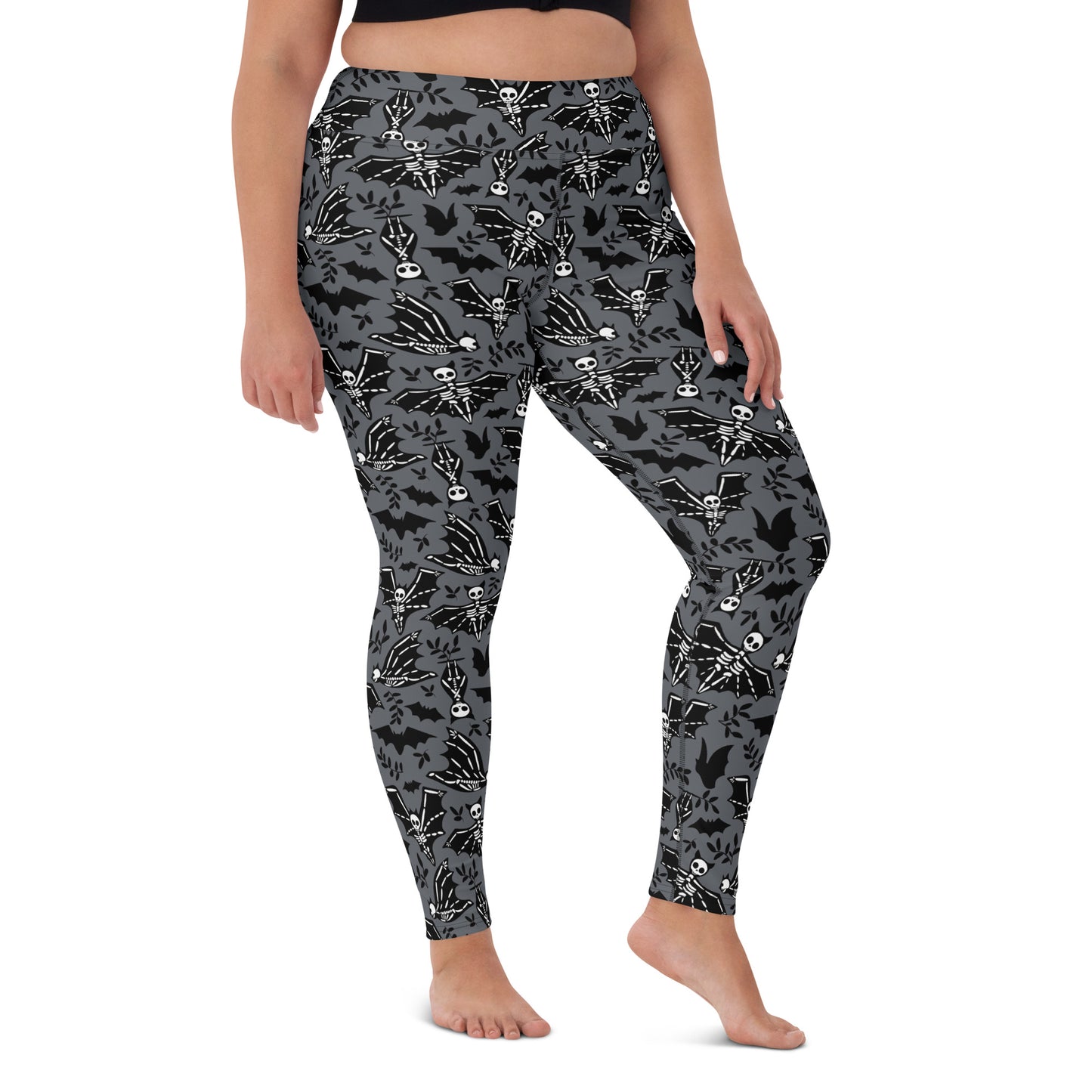 X KELSIE COSMIC SKELLY BAT CUSTOM LEGGINGS - SHARK