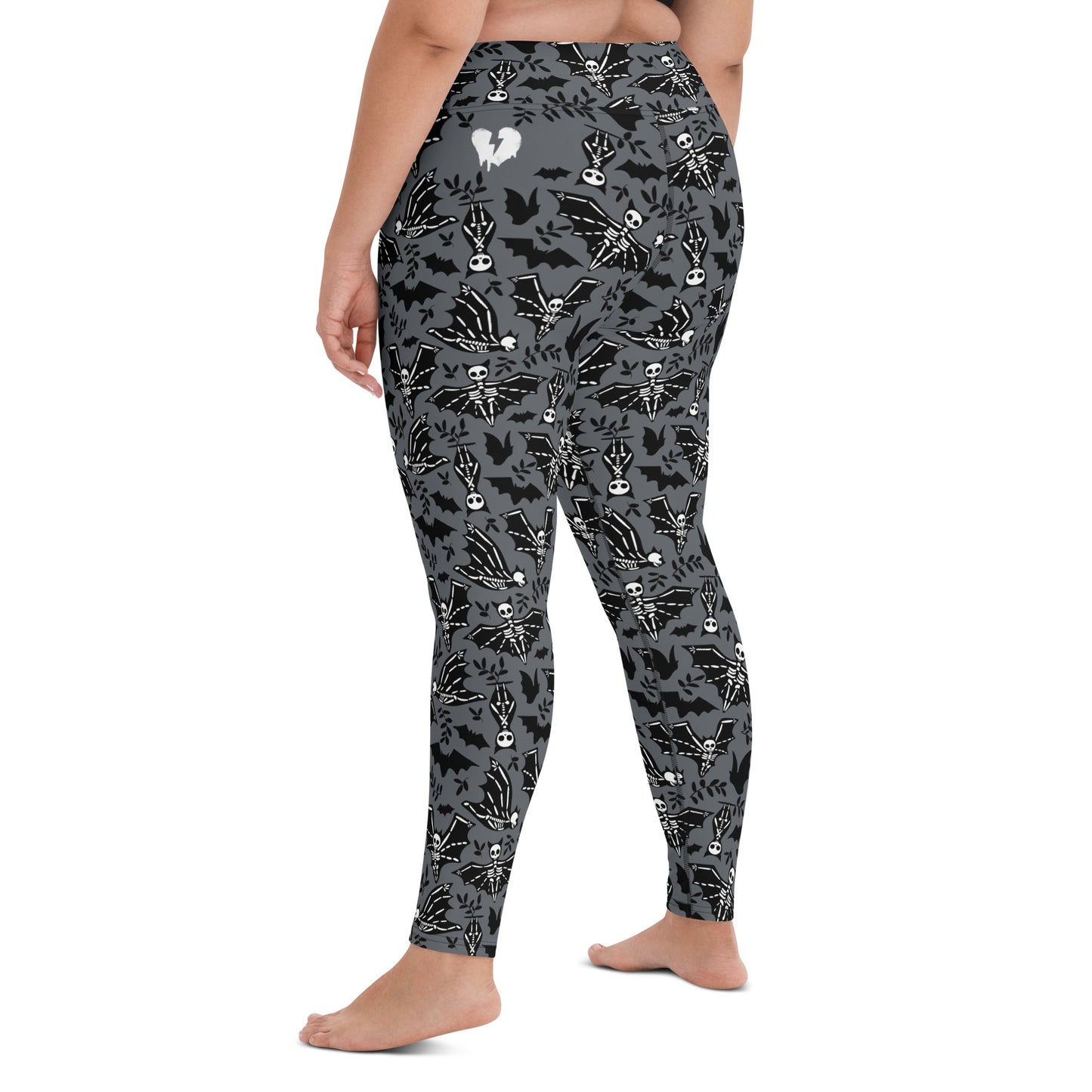 X KELSIE COSMIC SKELLY BAT CUSTOM LEGGINGS - SHARK