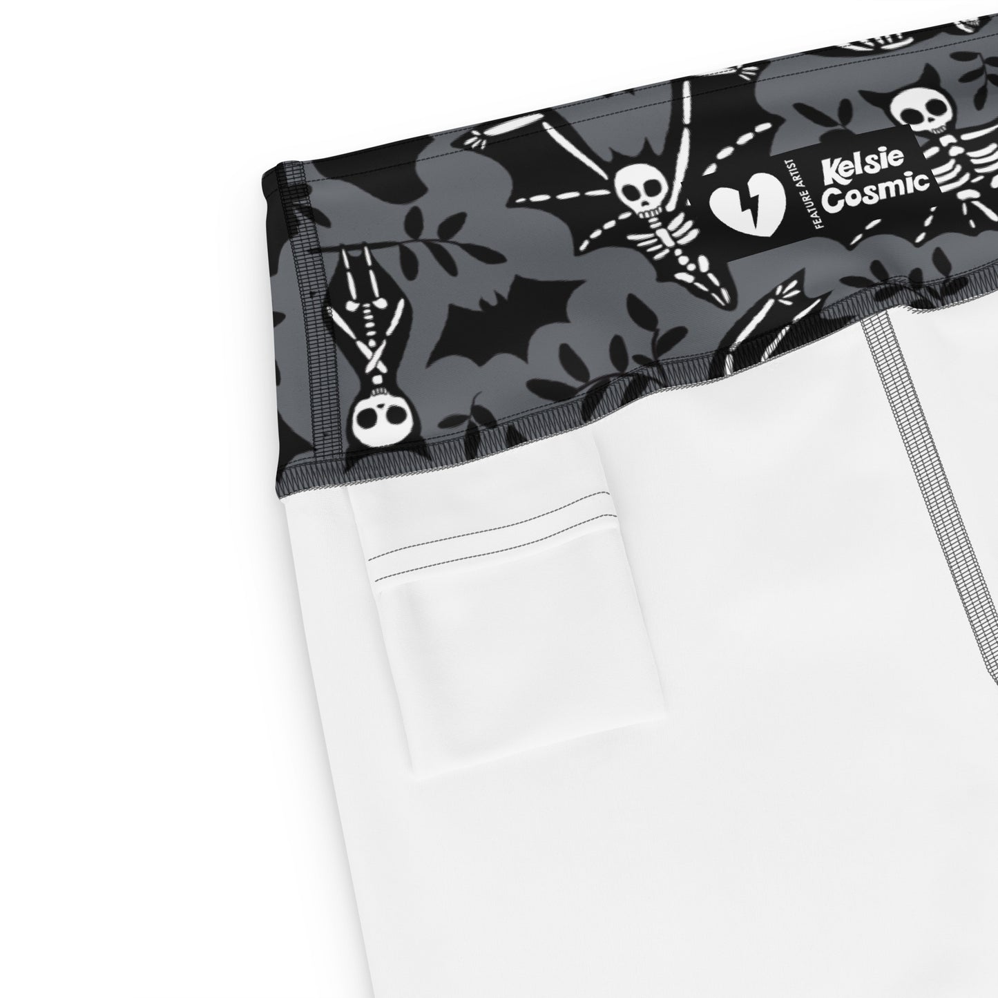 X KELSIE COSMIC SKELLY BAT CUSTOM LEGGINGS - SHARK