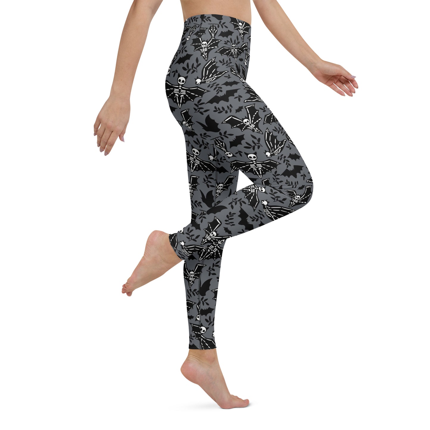 X KELSIE COSMIC SKELLY BAT CUSTOM LEGGINGS - SHARK
