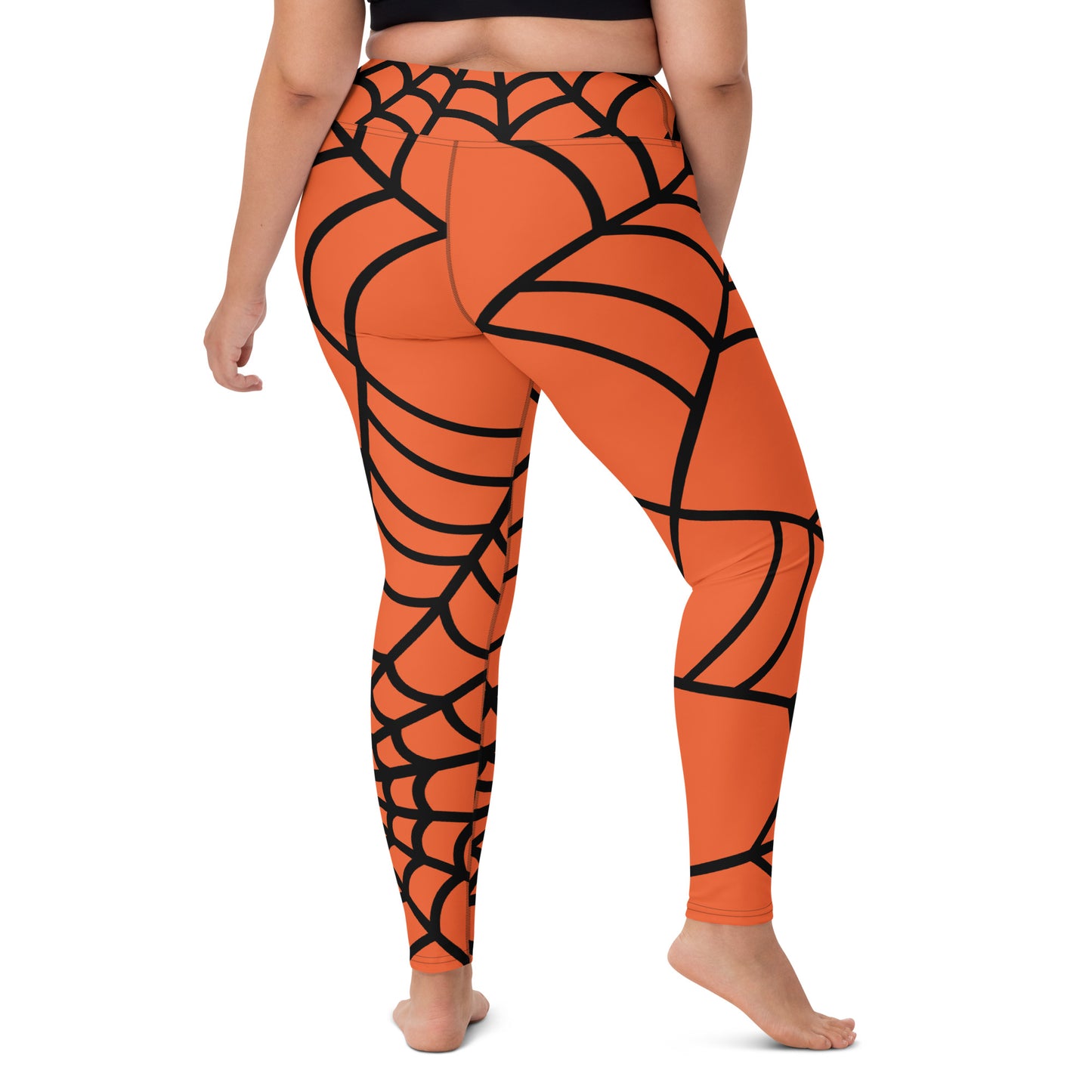 ECCENTRIC WEB CUSTOM LEGGINGS - ORANGE
