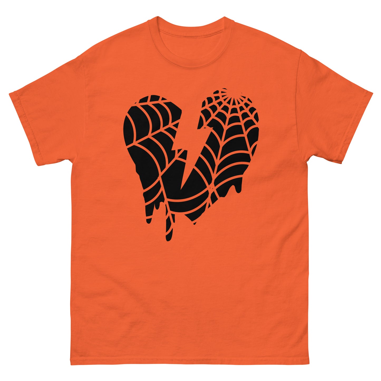 WEB HEART CUSTOM TEE - ORANGE