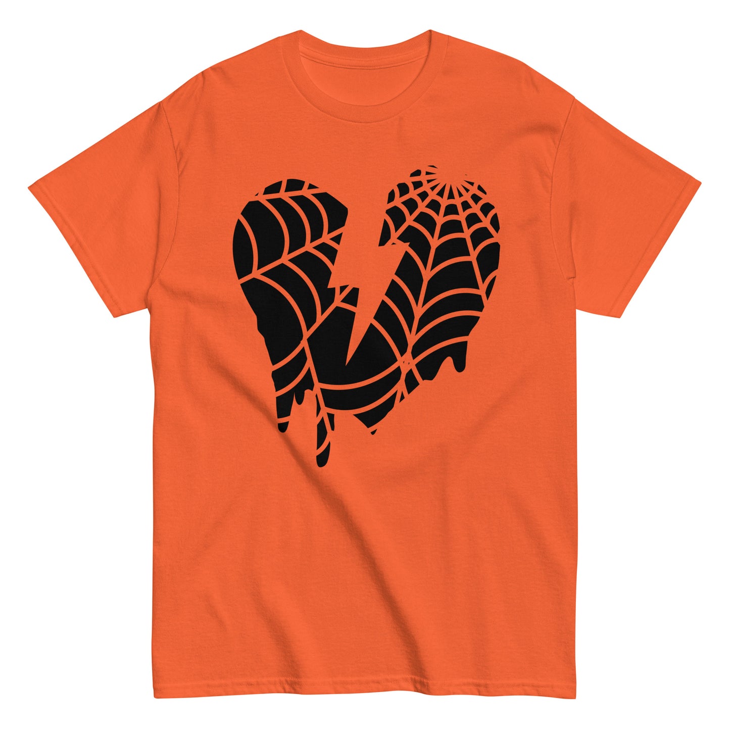 WEB HEART CUSTOM TEE - ORANGE