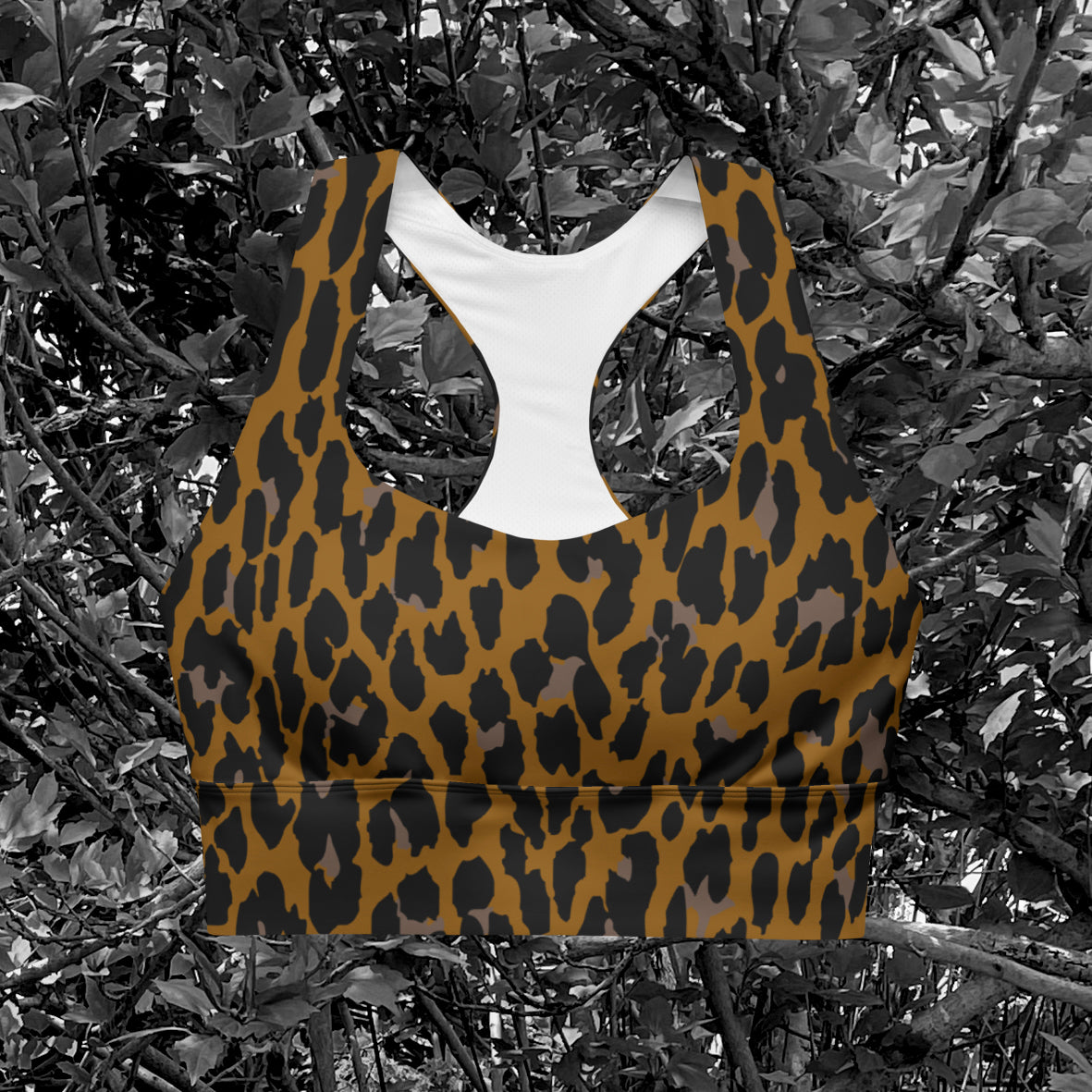 BRONZE LEOPARD CUSTOM LONGLINE ALT BRA TOP