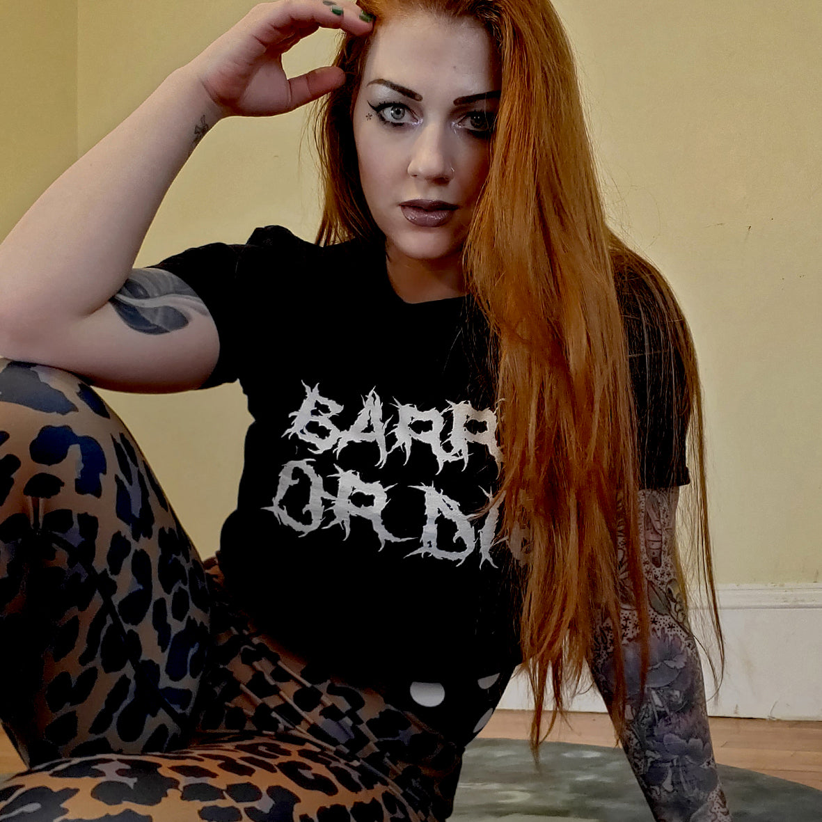BRONZE ROCK LEOPARD CUSTOM LEGGINGS