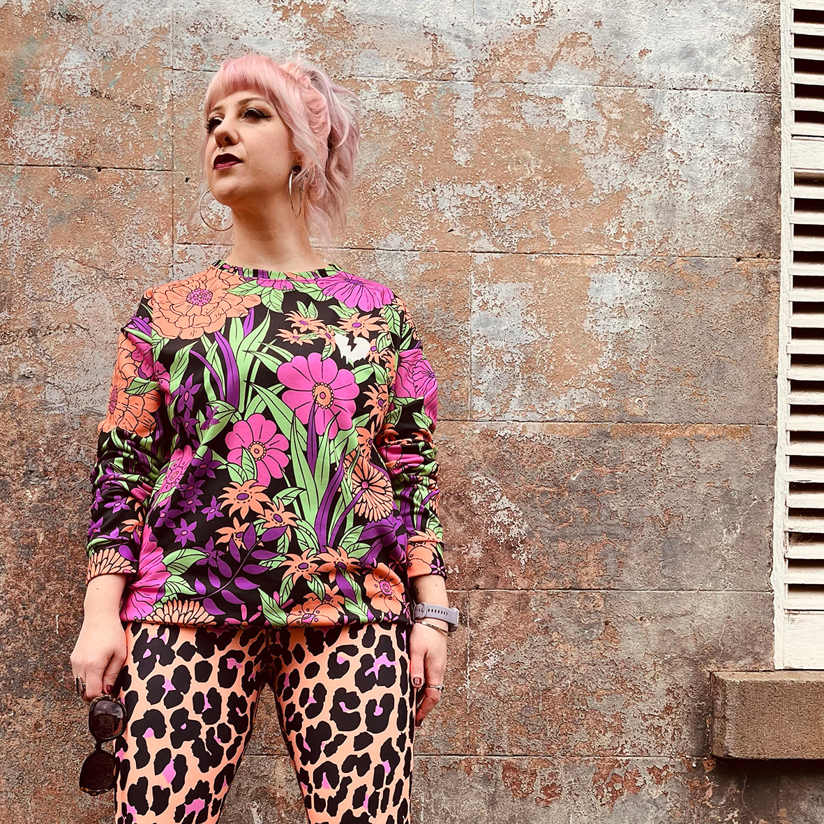 RRRETRO FLORRRAL CUSTOM SWEATER