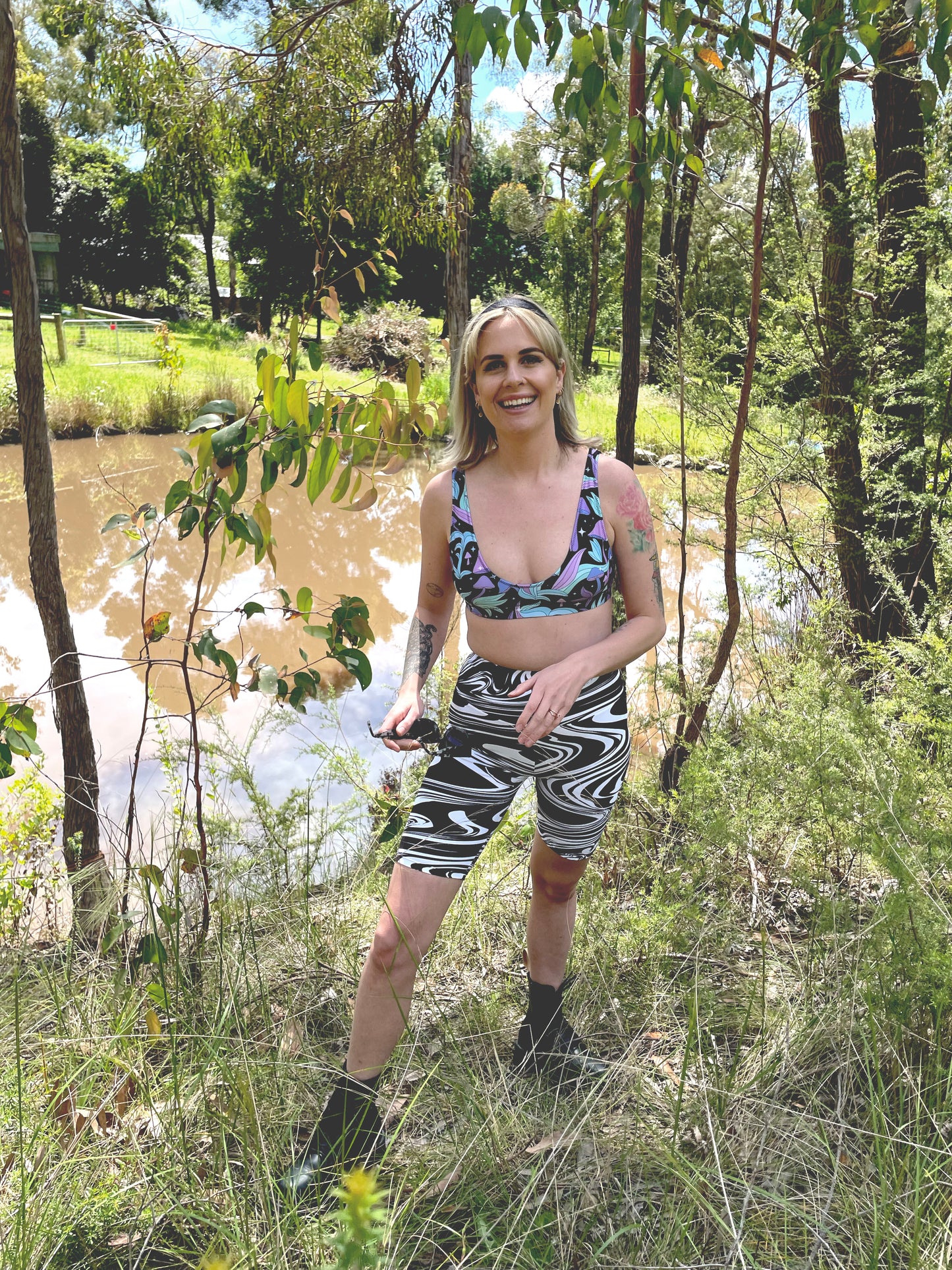 X KELSIE COSMIC RECYCLED CUSTOM ALT SWIM TOP