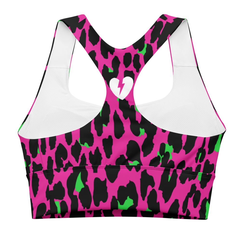 HELL-ISLAND CUSTOM LONGLINE ALT BRA TOP - POP PINK