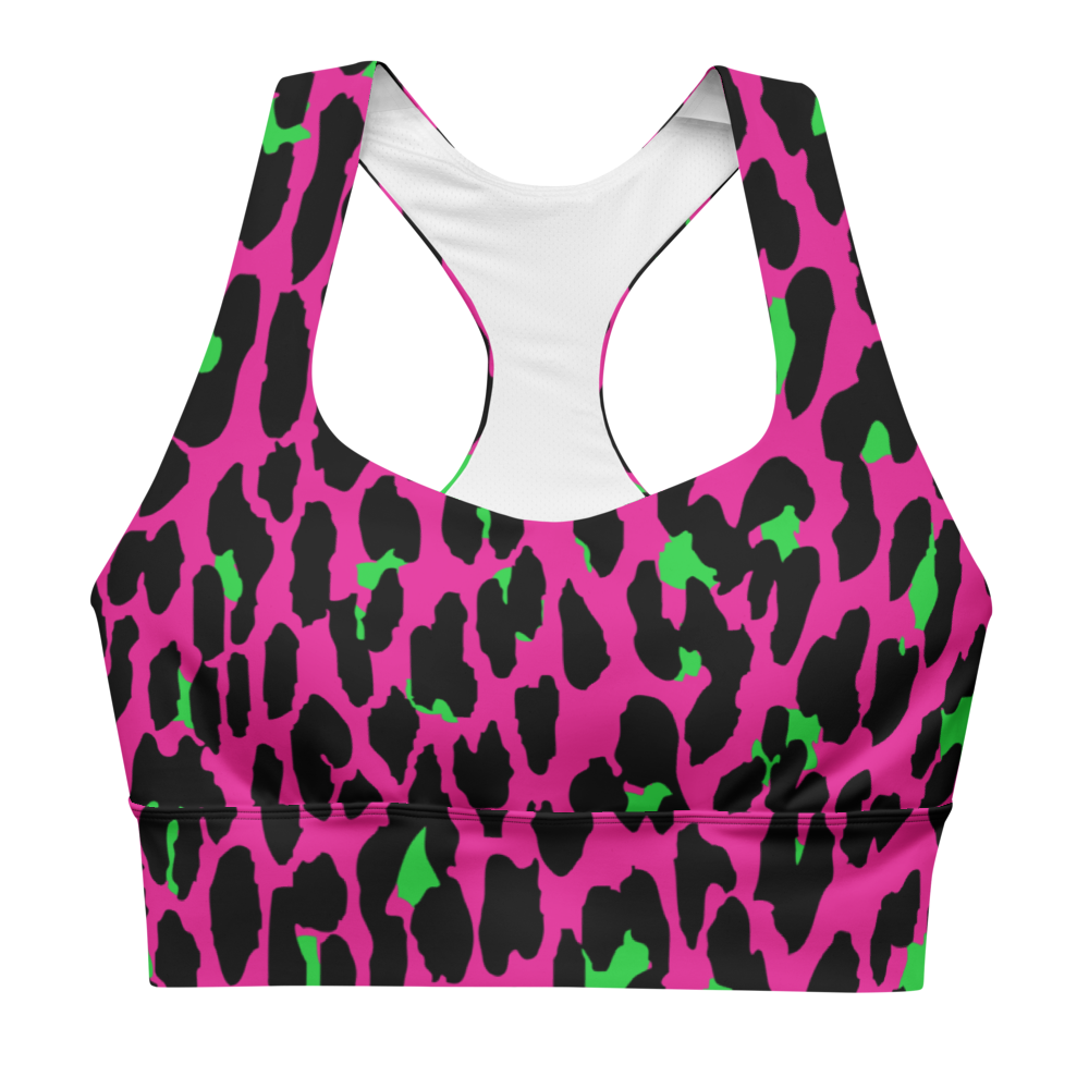 HELL-ISLAND CUSTOM LONGLINE ALT BRA TOP - POP PINK