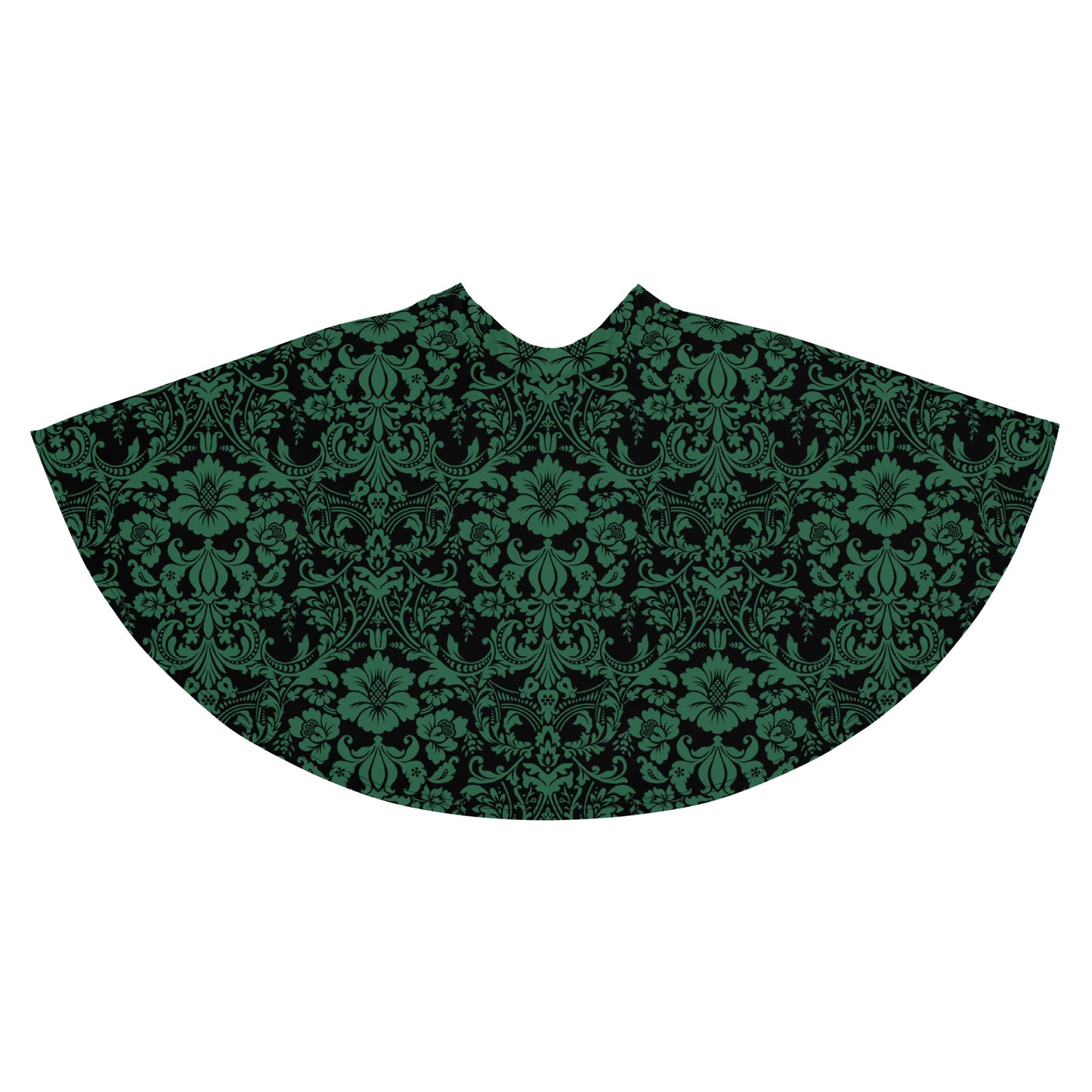 ETHEREAL EMERALD DAMASK CUSTOM SKATER SKIRT