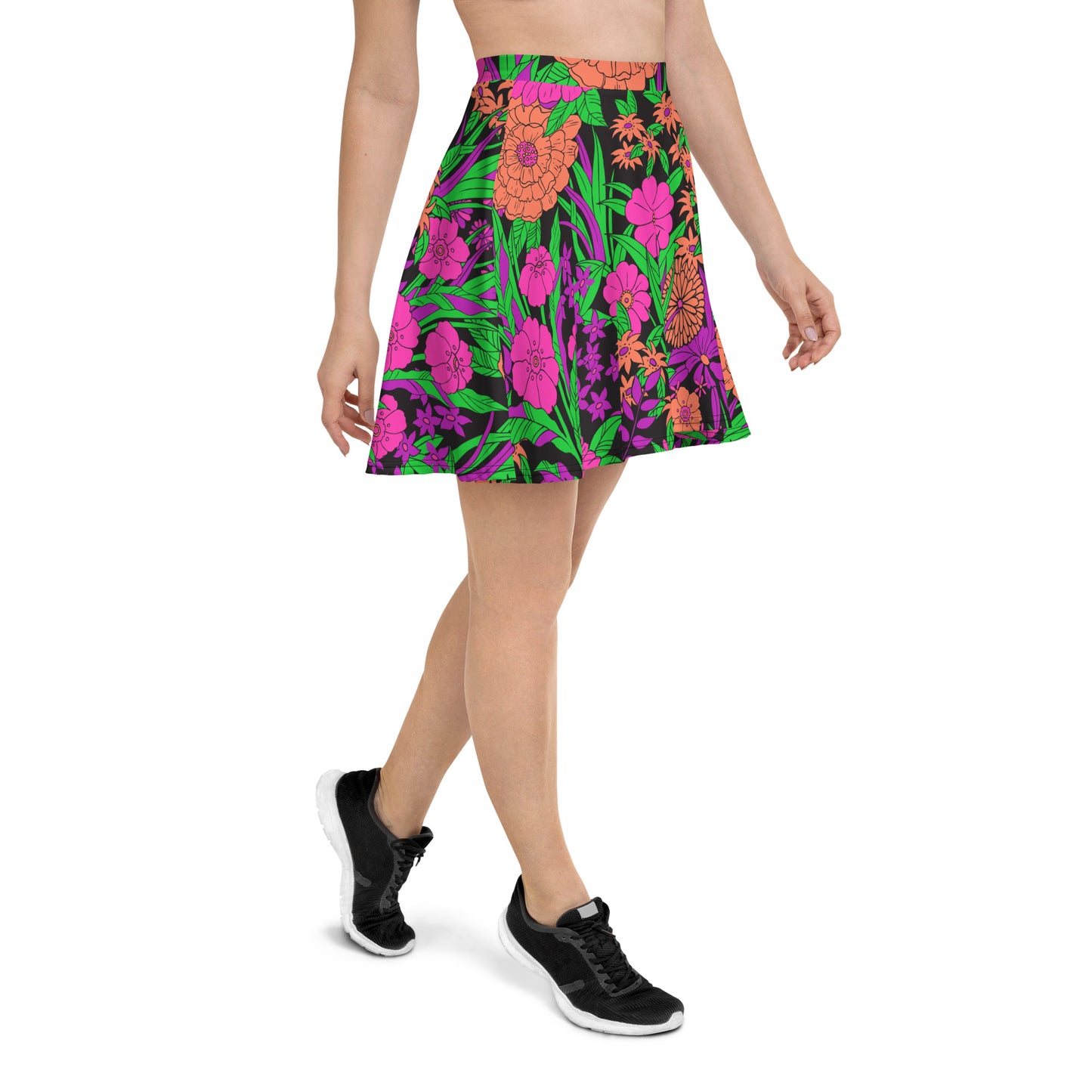 RRRETRO FLORRRAL CUSTOM SKATER SKIRT