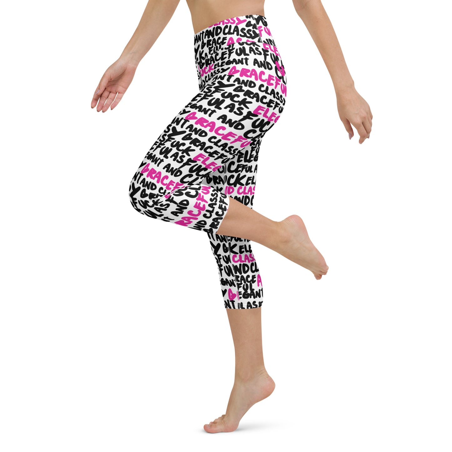 GRACEFUL AS FUCK CUSTOM CAPRI LEGGINGS