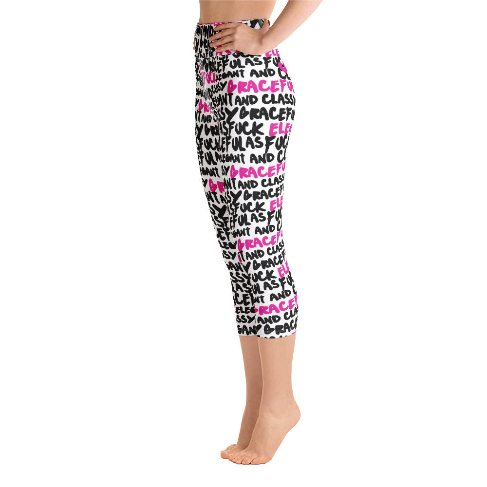 GRACEFUL AS FUCK CUSTOM CAPRI LEGGINGS