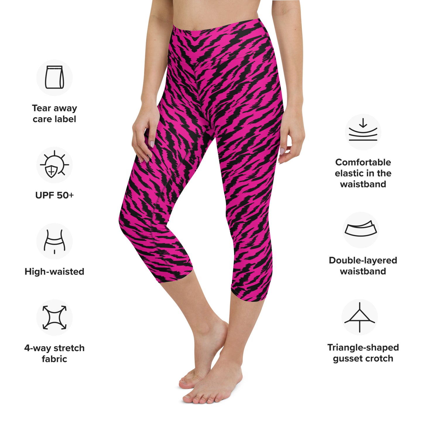 ROSA TIGER CUSTOM CAPRI LEGGINGS