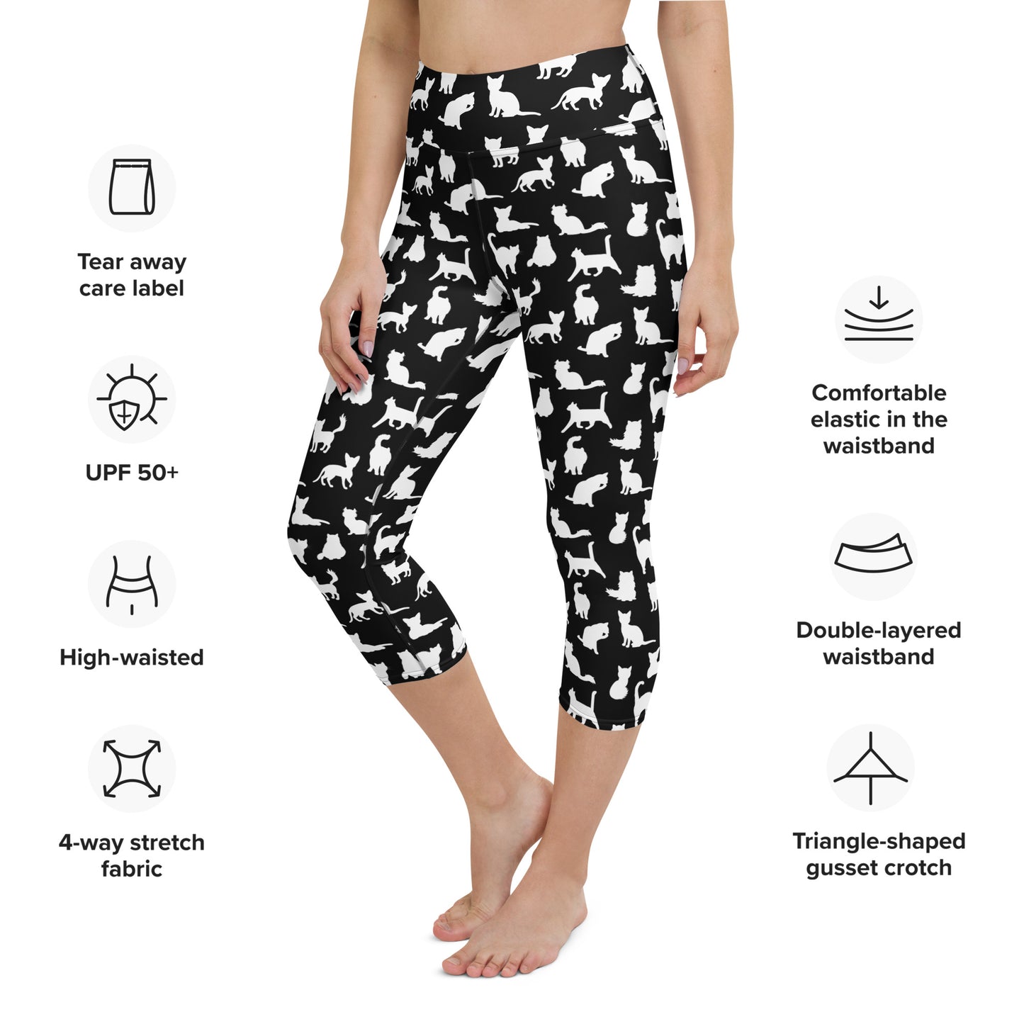 LOVE CATS CUSTOM CAPRI LEGGINGS