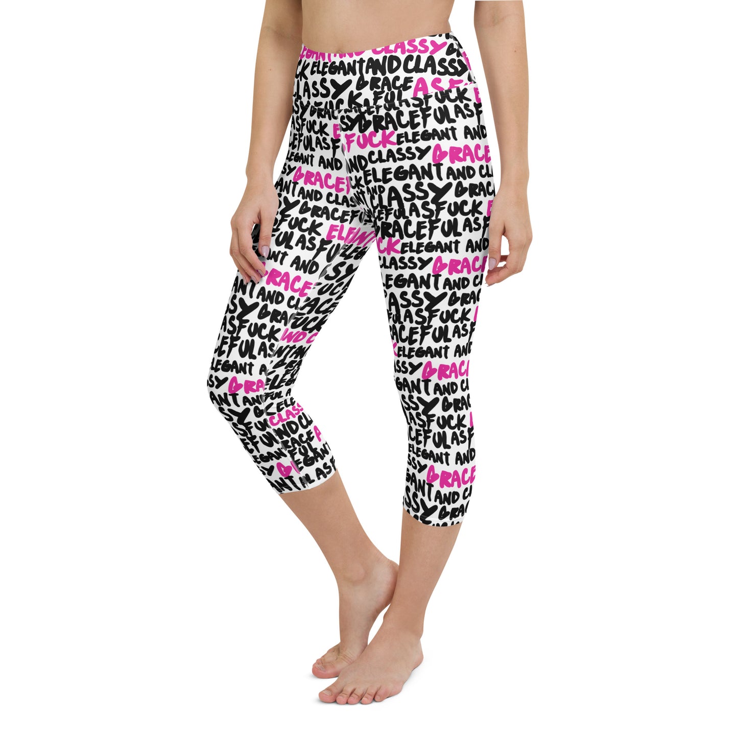 GRACEFUL AS FUCK CUSTOM CAPRI LEGGINGS