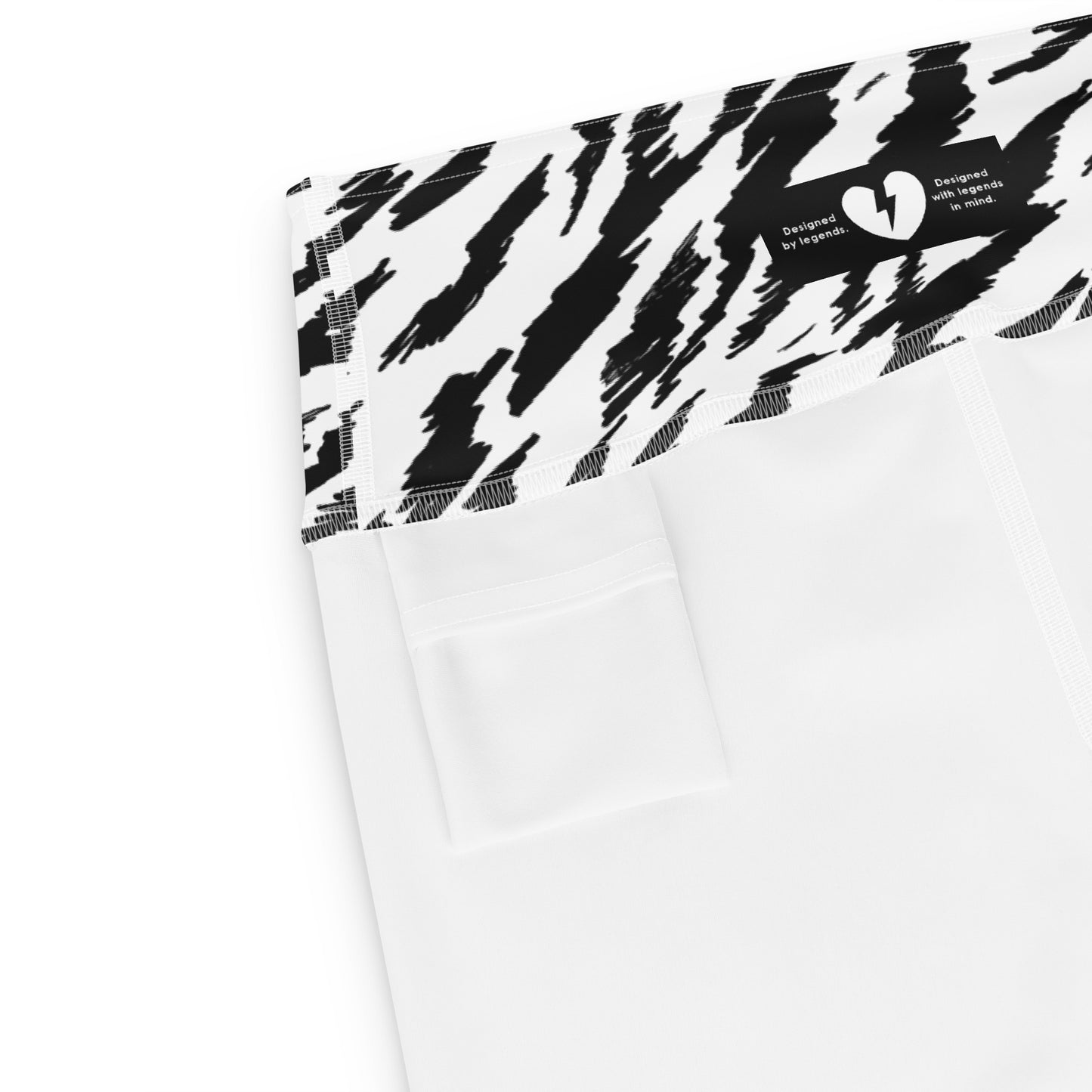 WHITE TIGER LIGHTNING CUSTOM CAPRI LEGGINGS