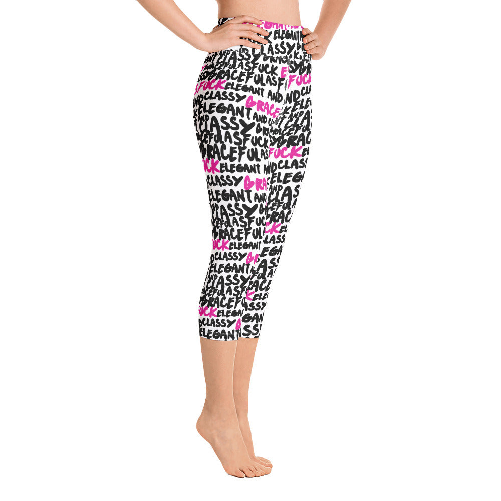 GRACEFUL AS FUCK CUSTOM CAPRI LEGGINGS