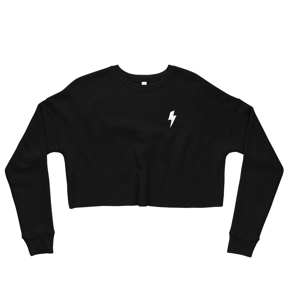 LIGHTNING BOLT CUSTOM CROP SWEATER