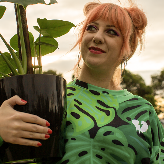 X KELSIE COSMIC MONSTERA CUSTOM SWEATER