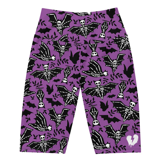 X KELSIE COSMIC SKELLY BAT CUSTOM (LONG) BIKE PANTS - PURPS