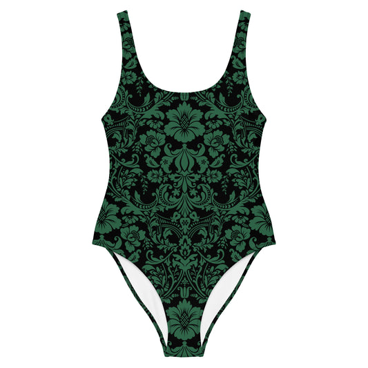 ETHEREAL EMERALD DAMASK CUSTOM LEOTARD