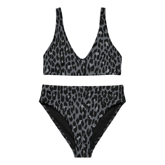 NOCTURNAL LEOPARD CUSTOM RECYCLED HIGH-WAISTED BIKINI - SET