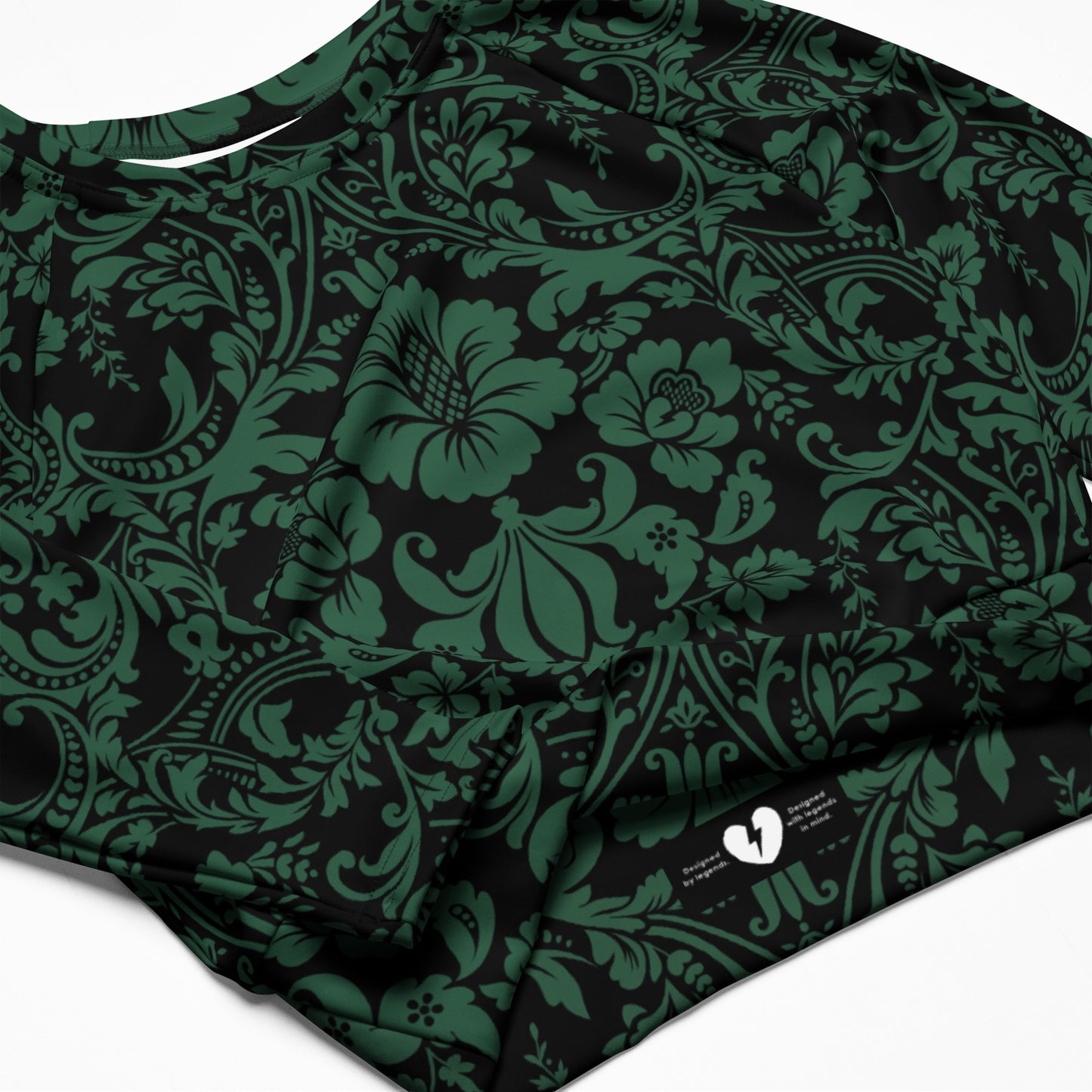 ETHEREAL DAMASK CUSTOM UPF 50+ CROP TOP