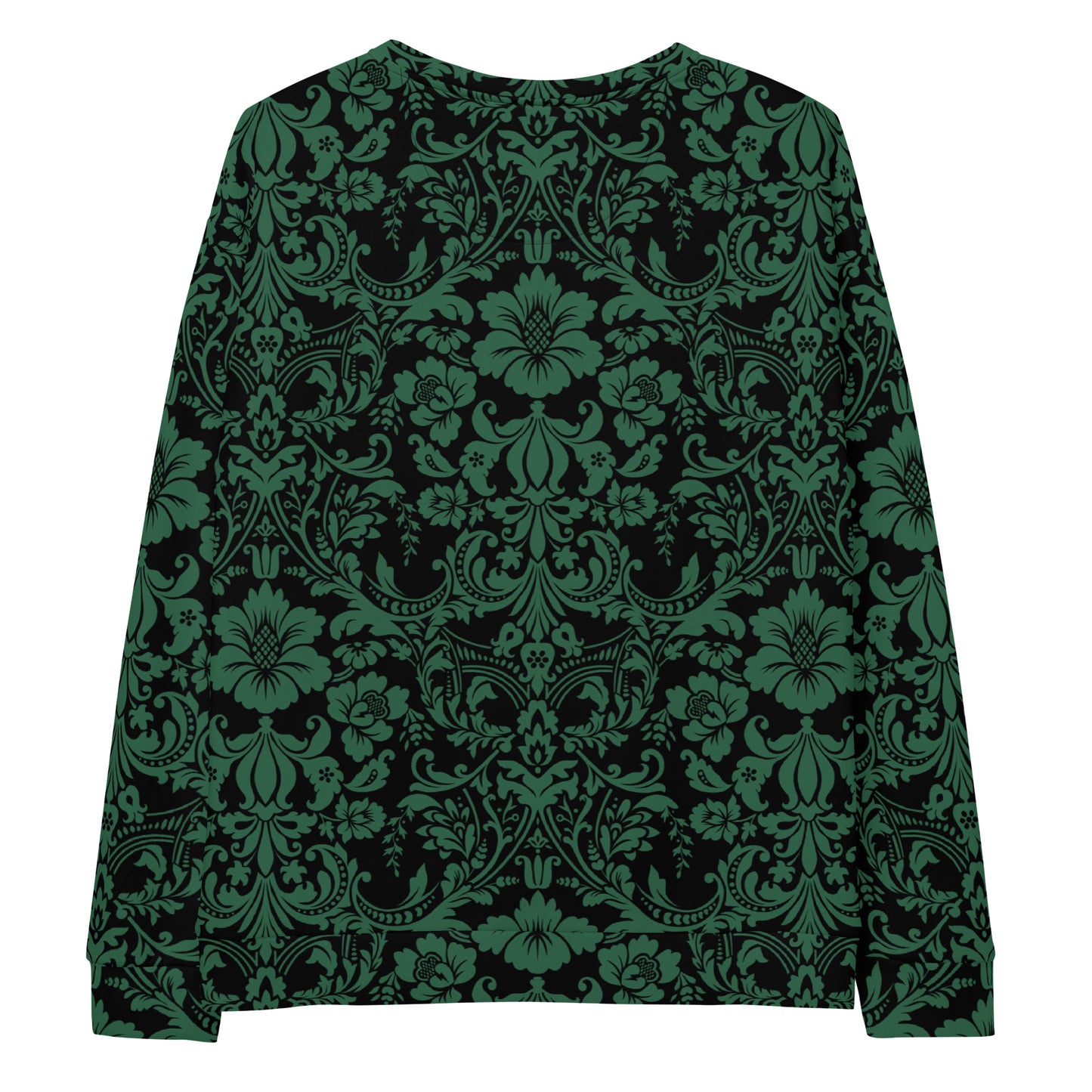 ETHEREAL EMERALD DAMASK CUSTOM SWEATER