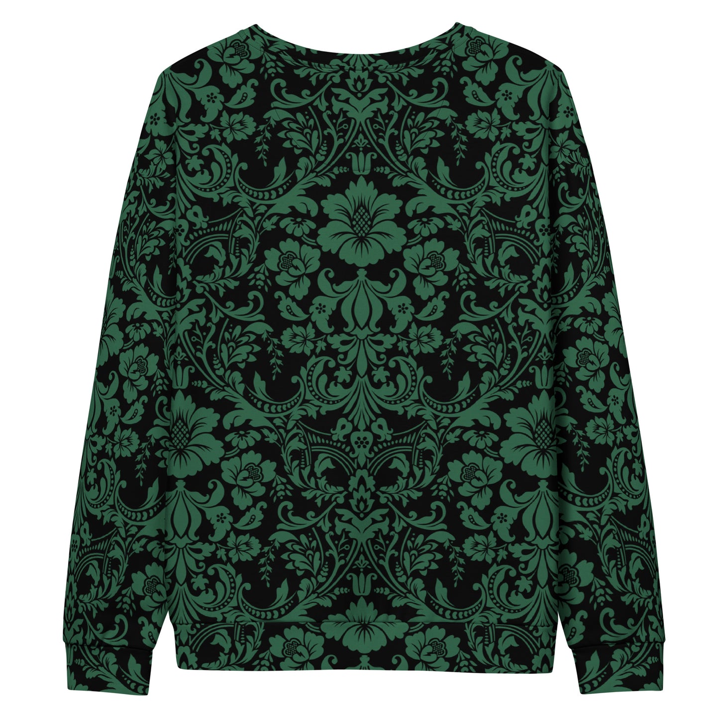 ETHEREAL EMERALD DAMASK CUSTOM SWEATER