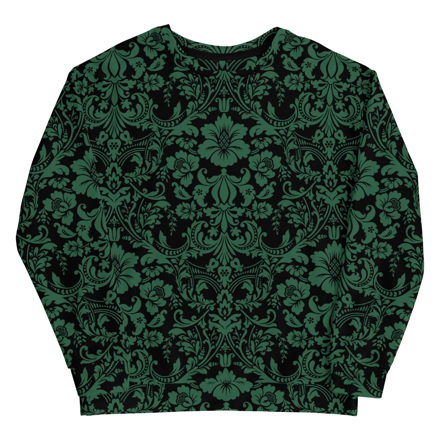 ETHEREAL EMERALD DAMASK CUSTOM SWEATER