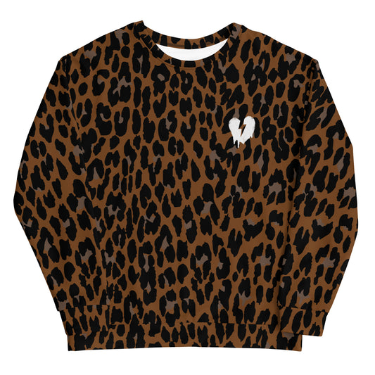 BRONZE ROCK LEOPARD CUSTOM SWEATER