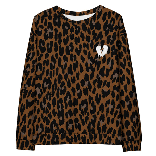 BRONZE ROCK LEOPARD CUSTOM SWEATER