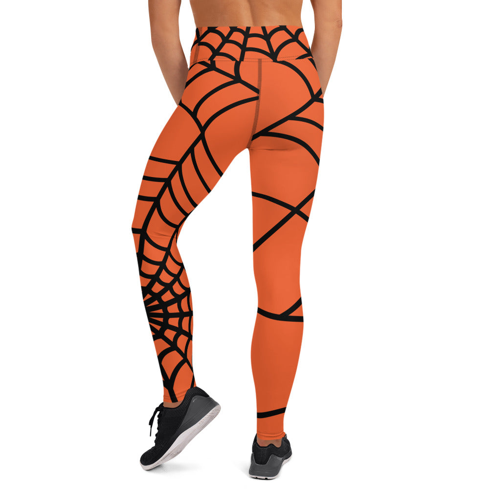 ECCENTRIC WEB CUSTOM LEGGINGS - ORANGE