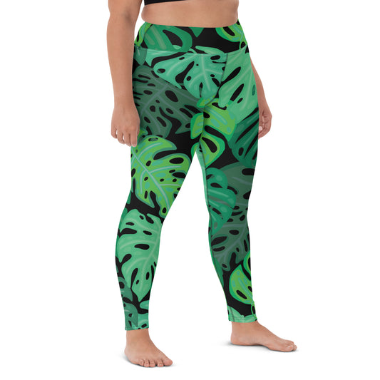 X KELSIE COSMIC MONSTERA CUSTOM LEGGINGS