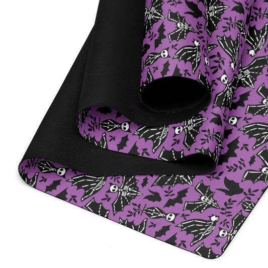 X KELSIE COSMIC SKELLY BAT CUSTOM YOGA MAT - PURPS