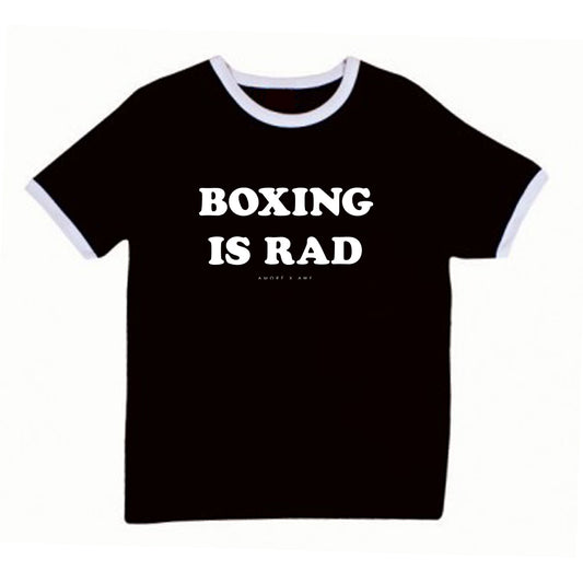 BOXING IS RAD RINGER TEE - XS (Available)