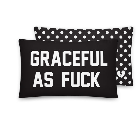 GRACEFUL AS FUCK VS. DITSY DOT CUSTOM CUSHION (COVER)