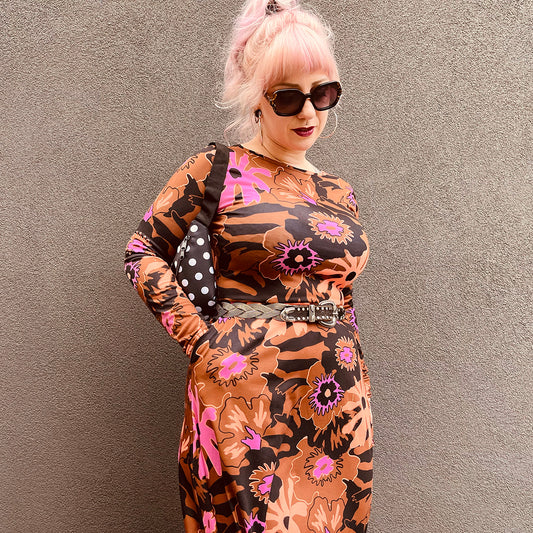 PETALLICA L/S CUSTOM MIDI DRESS