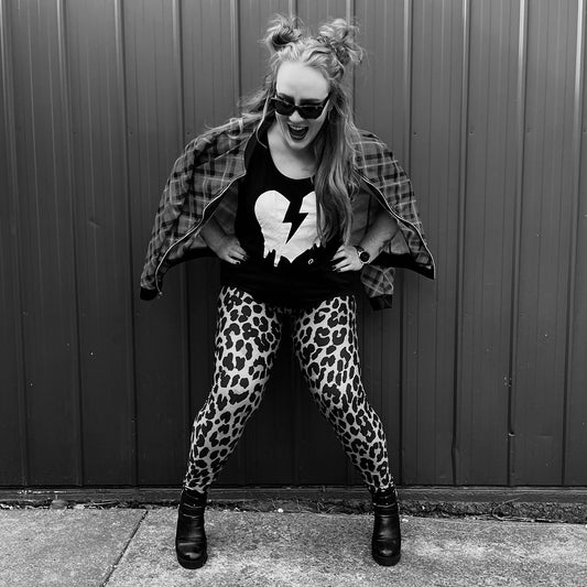 BRONZE ROCK LEOPARD CUSTOM LEGGINGS