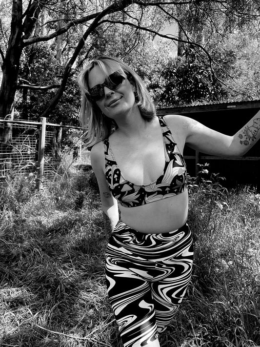 X KELSIE COSMIC RECYCLED CUSTOM ALT SWIM TOP