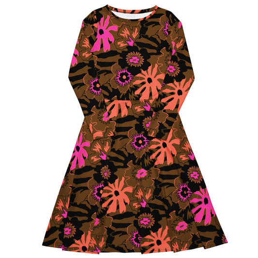 PETALLICA L/S CUSTOM MIDI DRESS