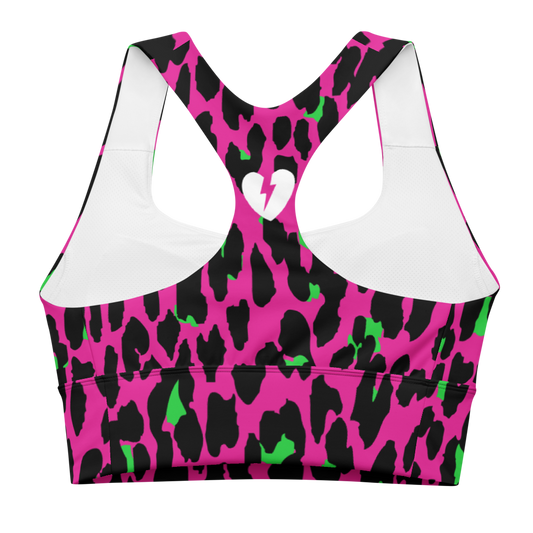 HELL-ISLAND CUSTOM LONGLINE ALT BRA TOP - POP PINK